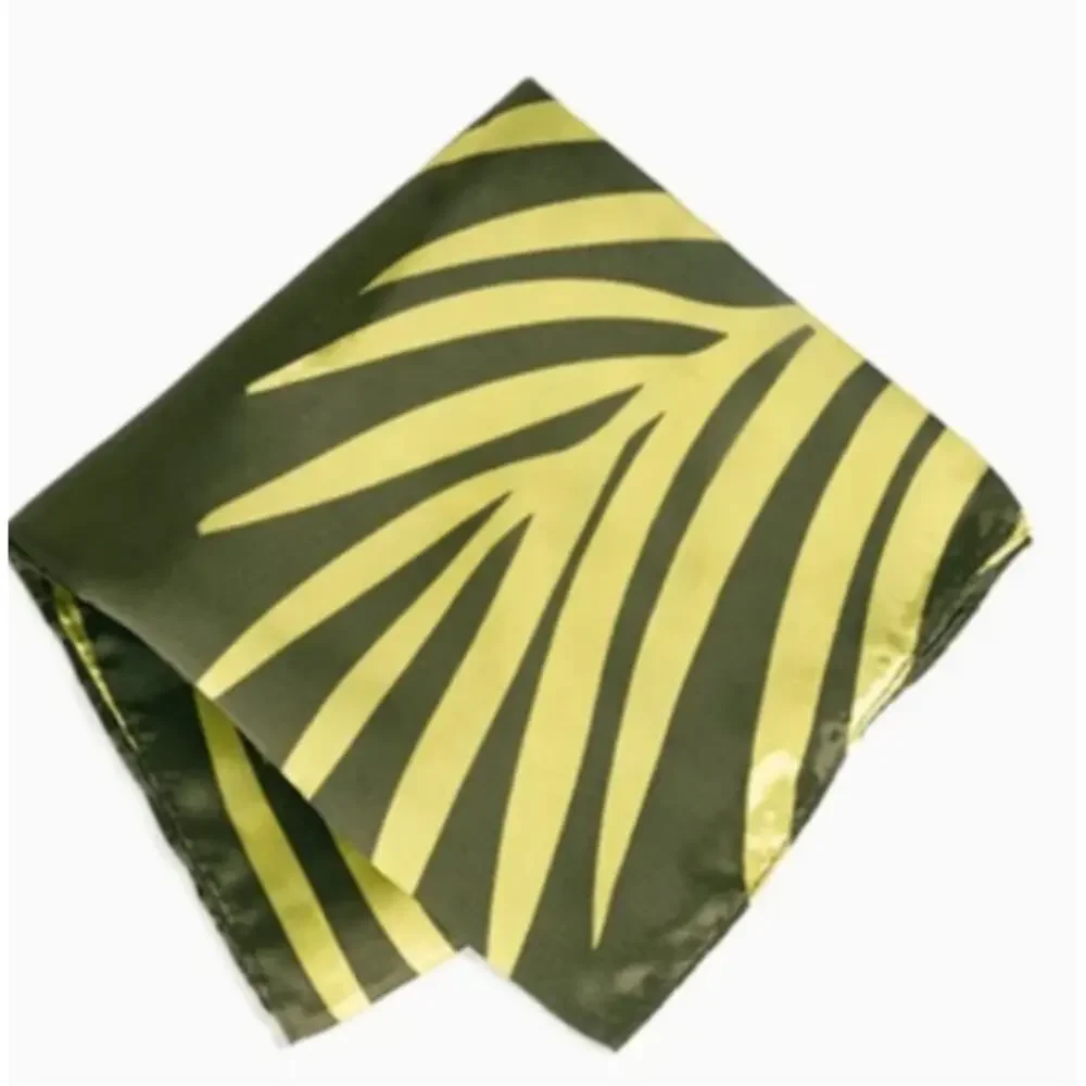 Insert Name Here Raye Satin Scarf Palm Print Square 27.5